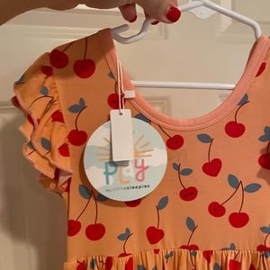 Little sleepies Twirl dress CHERRIES